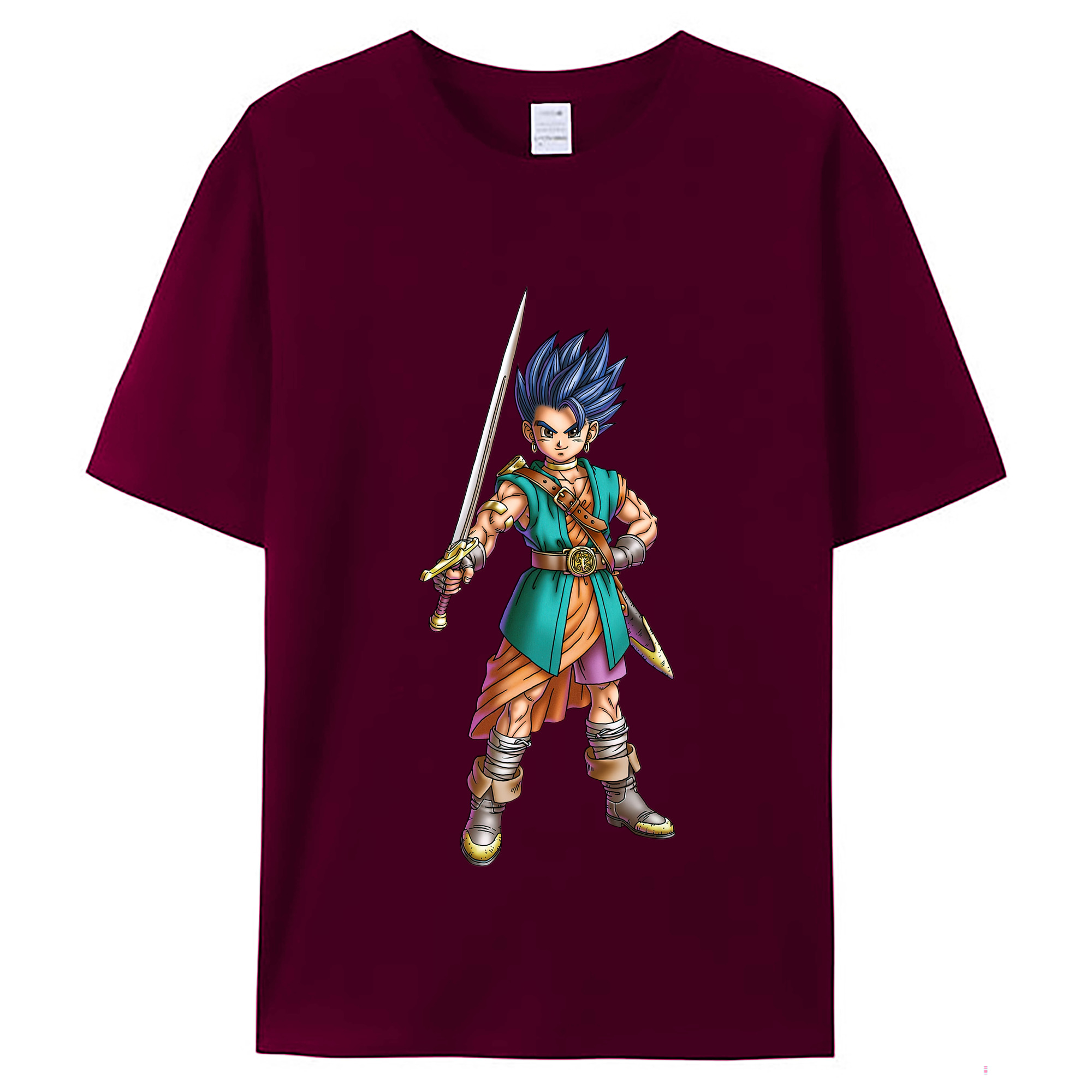 （画像用） ドラゴンクエスト Doragon Kuesuto Dragon Quest レディースカジュアルプリントTシャツ（綿100％）